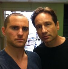 Derek with Phantom co-star David Duchovny