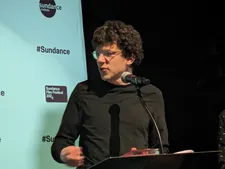 Jesse Eisenberg picks up the screenwriting award for A Real Pain