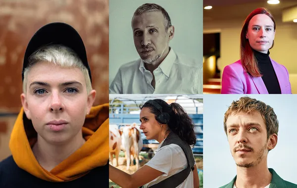 From left: Molly Manning Walker © DR / Roberto Minervini © Olga Prudka / Vanja Kaludjercic © Anne Reitsma / Louise Courvoisier © Laurent Le Crabe / Nahuel Pérez Biscayart © DR