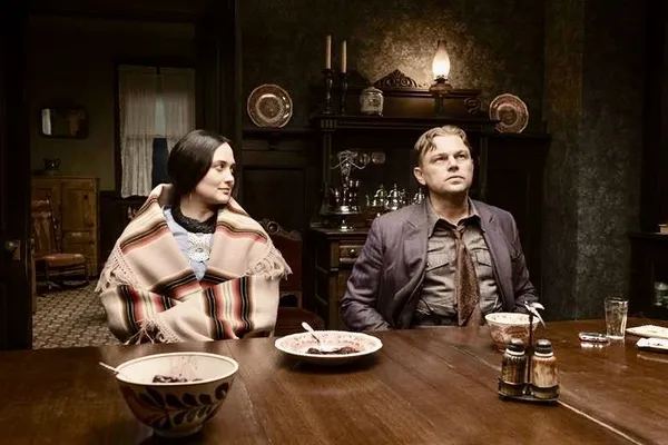 Lily Gladstone and Leonardo DiCaprio in Killers Of The Flower Moon