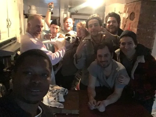 Jason Mitchell, Roddy Bottum, Michael Cera, Max Born, Caleb Landry Jones, Christopher Abbott, Nico Arze, Philip Ettinger and Michael Zegen in Tyrel - Tyler spirals out of control when he realises he’s the only black person attending a weekend birthday party in a secluded cabin.