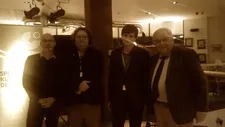Head of Edinburgh Filmhouse Rod White, Goethe-Institut director Nikolai Petersen, project director for the Goethe-Institut Konrad Siller, Edinburgh consul-general Jens-Peter Voss