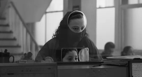 Olga (Teresita Sanchez) and Bastian (Cristian Escobar) in Flies