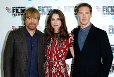 Morten Tyldum, Keira Knightley and Benedict Cumberbatch before the London Film Festival Gala