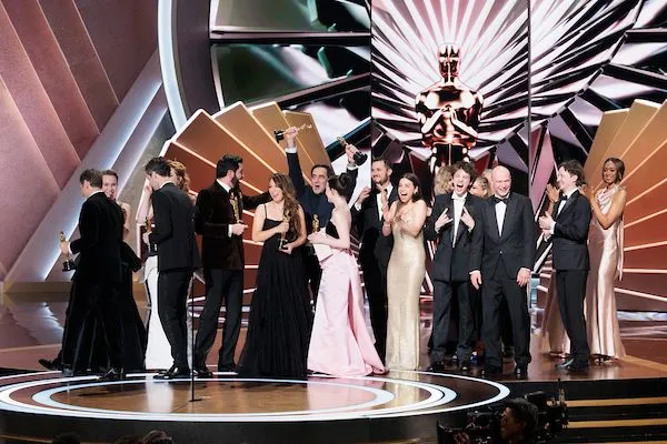 Anora accepts the Oscar® for Best Picture during the live ABC Telecast of the 97th Oscars® at the Dolby® Theatre at Ovation Hollywood on Sunday, March 2, 2025.