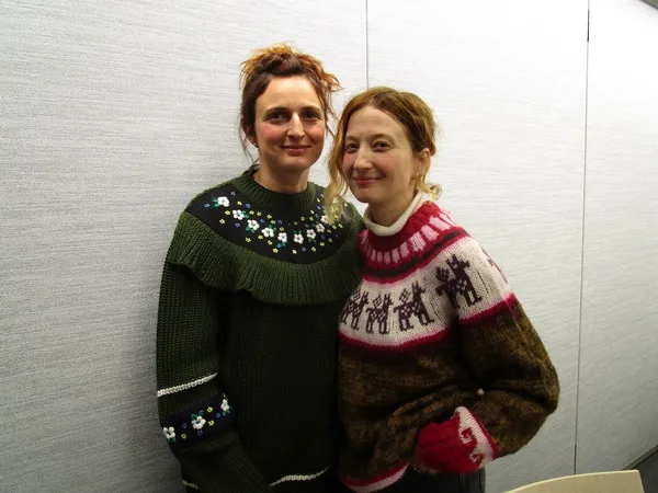 Alice Rohrwacher with Alba Rohrwacher at the Museum of Modern Art in New York for The Wonders: Alice and Alba Rohrwacher