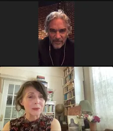 Andrea Di Stefano with Anne-Katrin Titze: “I’m trying to put together the financing for this script I wrote on Jan Karski, who’s a Polish hero of the Second World War.”