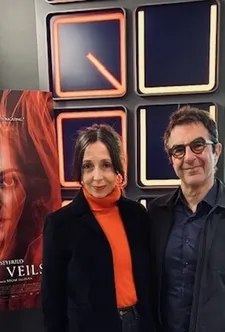 Atom Egoyan with Anne-Katrin Titze at the Quad Cinema