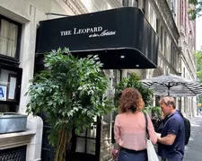 Arriving at The Leopard at des Artistes for the Open Roads: New Italian Cinema luncheon