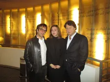 Atom Egoyan and Robert Lantos with Anne-Katrin Titze at the Museum of Tolerance in New York for Remember
