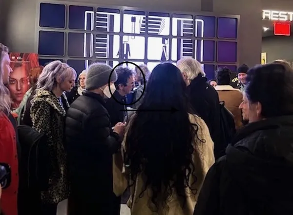 Atom Egoyan, director of the Seven Veils, surrounded by his admirers at the Quad Cinema