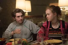 Agnes's son Gabe (Austin Abrams) with his girlfriend Nicki (Liv Hewson)