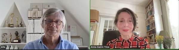 The Kiss director Bille August with Anne-Katrin Titze: “I just finished a big eight-hour series, The Count of Monte Cristo.”