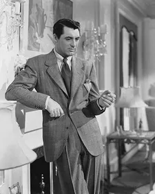 Cary Grant is visually stabbed by the knife on a painting in Alfred Hitchcock’s Suspicion