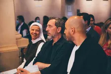 Gad Elmaleh with Sister Catherine (Catherine Thiercelin)