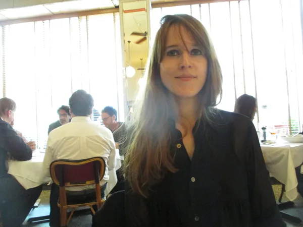 Celine Danhier with Joel Coen and Ethan Coen at the table behind us at The Odeon on the evolution of Blank City: "James Nares said 'Let me call Jim Jarmusch.' It was really like that. And then at the same time I had the music scenes and I interviewed Pat Place."