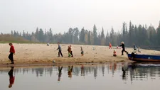 Clément Cogitore: "On the children island there are some dogs around and it's the only place where the bears cannot just come and eat the children."