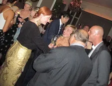 Christina Hendricks with Dolce & Gabbana's Federica Marchionni at the Magic In The Moonlight Harlow after party