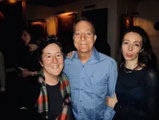 Christine Vachon (Killer Films) with fellow jurors Fred Schneider (of the B-52s) and Anne-Katrin Titze at the Players Club in 2013