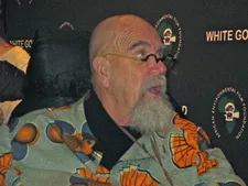 Artist Chuck Close on the White Gold red carpet