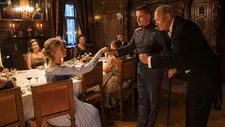Baron Løvenskjold (Lars Mikkelsen) introducing his daughter Edith (Clara Rosager) to Anton (Esben Smed)