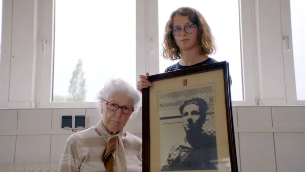Colette Marin-Catherine and Lucie Fouble honour Colette’s brother Jean-Pierre in Anthony Giacchino’s Oscar-winning Colette