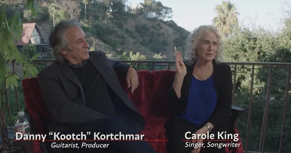 Danny Kortchmar with Carole King in Denny Tedesco’s close-knit and illustrious Immediate Family states: “We got to meet and play with our heroes.”