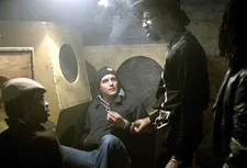 Errol (David N Haynes), Ronnie (Karl Howman), Dreadhead (Archie Pool), and Blue (Brinsley Forde) with their sound system
