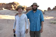 David Zellner with Nathan Zellner on the set of Damsel: "Like anyone we're a product of all the films and stories that we've been exposed to growing up."