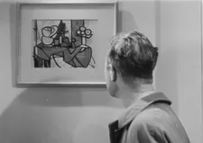 In Hitchcock’s Suspicion a detective is thoroughly confused by a modernist painting