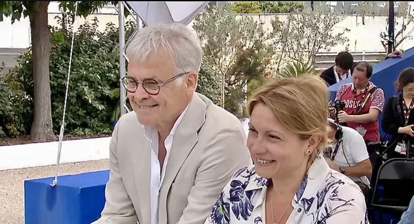 Emmanuel Courcol and co-writer Irène Muscari at the launch of The Marching Band at last year’s Cannes Film Festival: 'It is possible to make a popular film that works on different levels and that you can read in different ways'