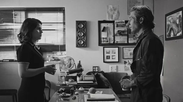 Anaita Wali Zada and Jeremy Allen White as Donya and Daniel in Fremont.  Babak Jalali on the first two days of the shoot: 'Anaita was thrown into the deep end and she gained a lot of confidence acting across from Jeremy those first two days'