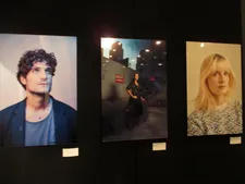 Face to Face with French Cinema by Jean-Baptiste Le Mercier - Louis Garrel and Mélanie Laurent hanging in the Furman Gallery through March 18