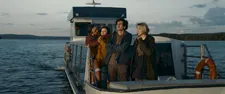Messing about on boats: Nick Frost, Aisling Bea, Sebastian Croft and Maisie Ayres in Get Away