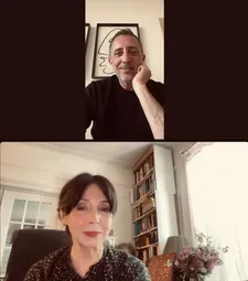 Gad Elmaleh with Anne-Katrin Titze on Into Great Silence (Die Große Stille): “It’s about a monastery in France called la Grande Chartreuse and it’s a silent documentary by Philip Gröning.”