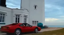 Anne Archer (Gemma Arterton) and Robert Freegard (James Norton) arrive at the lighthouse