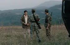 Alain Delage (Grégoire Colin) confronted at the border: “He could not go to certain places which are very important to tell the space, to tell the country.”