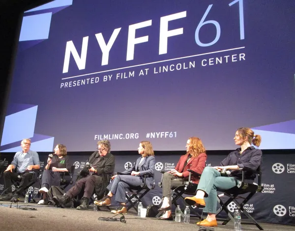 May December director Todd Haynes with screenwriter Samy Burch, and his producers Christine Vachon, Pamela Koffler, Jessica Elbaum and Sophie Mas