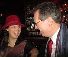 Heidi Ewing with DOC NYC's Thom Powers.