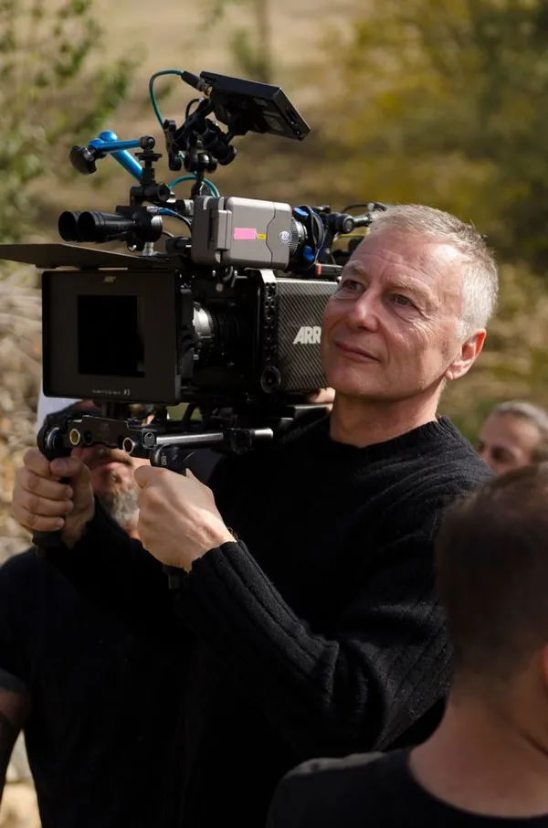 Milcho Manchevski holding a camera