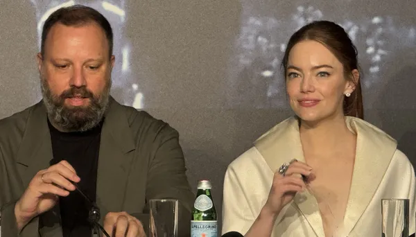 Yorgos Lanthimos and Emma Stone