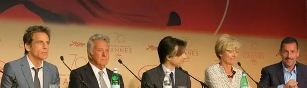 Ben Stiller, Dustin Hoffman, Noah Baumbach, Emma Thompson and Adam Sandler in Cannes with The Meyerowitz Stories (New And Selected)