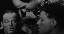 Héctor Babenco on the set of Ironweed with Jack Nicholson and Tom Waits