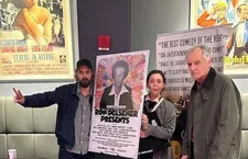 Jake Sumner with Anne-Katrin Titze and Ed Bahlman at the Quad Cinema