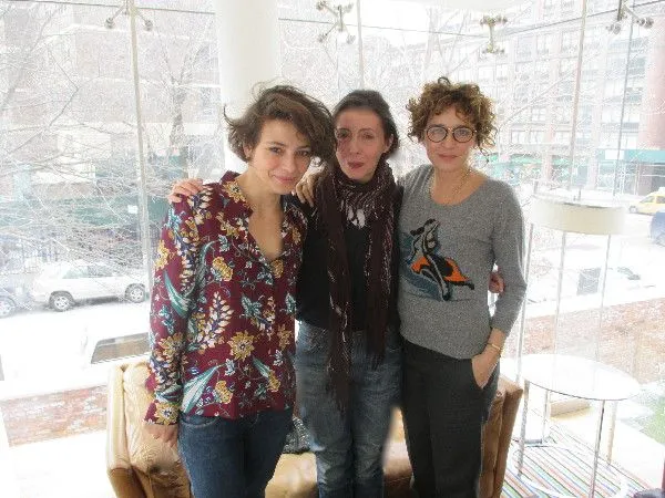 Honey (Miele) star Jasmine Trinca, Anne-Katrin Titze with director Valeria Golino in New York: "As soon as I see glass, I want to film it." 