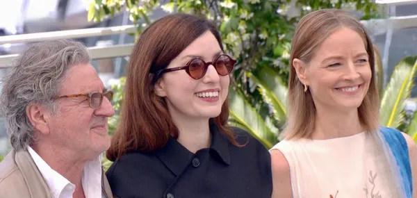 Daniel Auteuil, Rebecca Zlotowski and Jodie Foster in Cannes