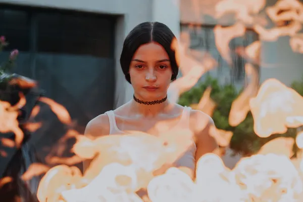 Dolores Oliviero as Natalia in The Virgin Of The Quarry Lake