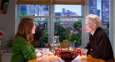 Ingrid (Julianne Moore) with Martha (Tilda Swinton) in The Room Next Door