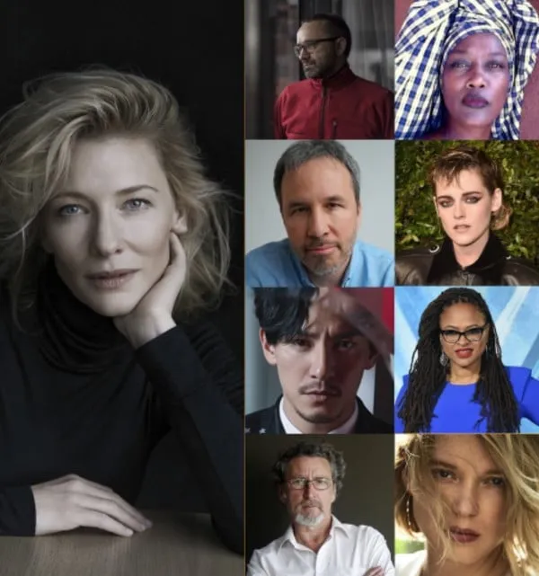 The jury at this year's festival, headed by James Gray, centre