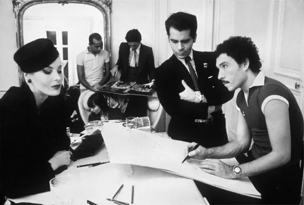 James Crump on Antonio Lopez seen at work with Karl Lagerfeld in admiration: "He has this magnetic aura that draws people in."